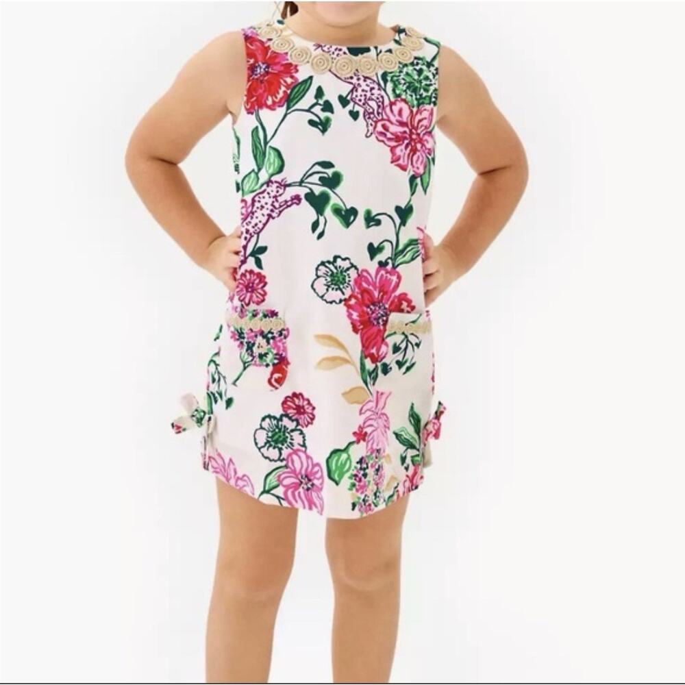 Lilly Pulitzer Little Lilly Classic Shift Out Of Office Girls Size 8 Floral